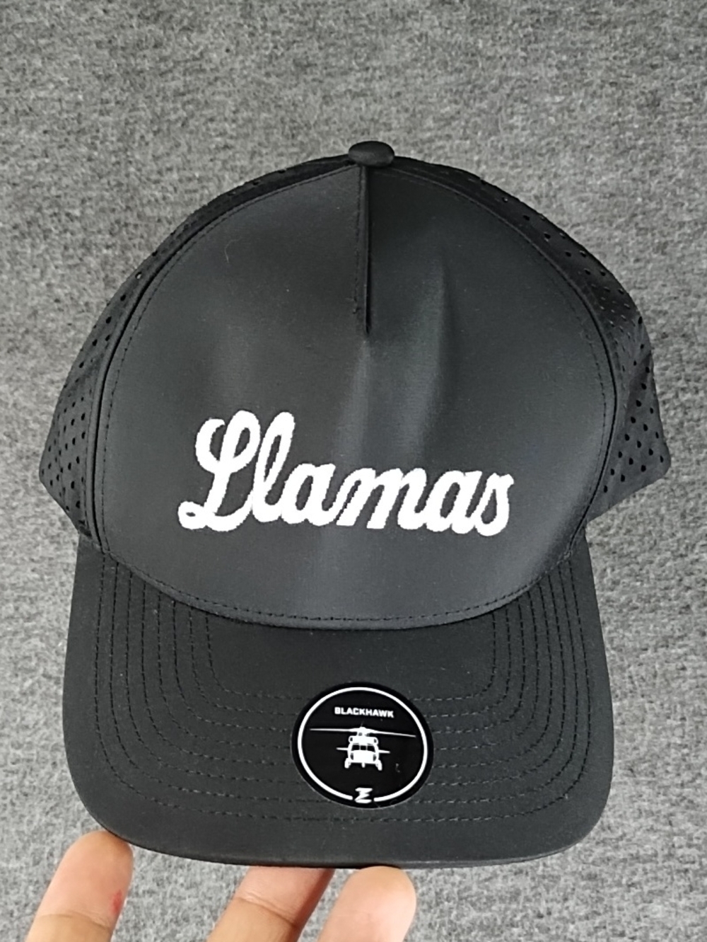 Llamas Black Trucker Cap by